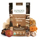 7 Sēnes Mocha - Organic Adaptogenic Sēņu pulveris - ieskaitot Turciju Aste & Lauvas Mane - Energizes & Veicina garīgo skaidrību* - Vegan, bez lipekļa, Nav pievienots cukurs - 20 Kalpo - 120g