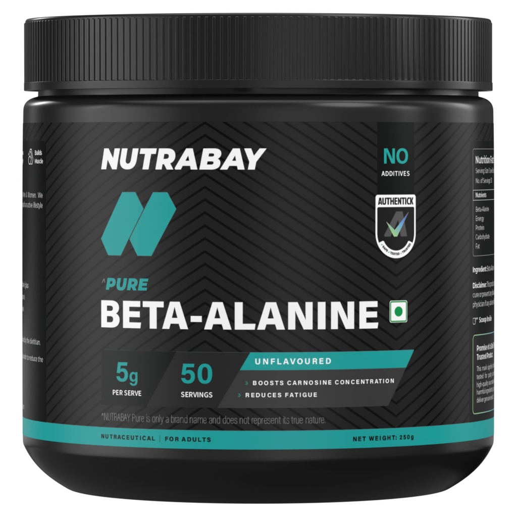 Nutrabay Pure 100% Beta alanīns - Nearomatizēts, 250g