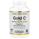 California Gold Nutrition Gold C USP pakāpe C vitamīna papildinājums - Imūnsupport & Seasonal Wellness - Veģetārs Friendly - bez lipekļa, ne-GMO - 500 mg - 240 Veggie kapsulas