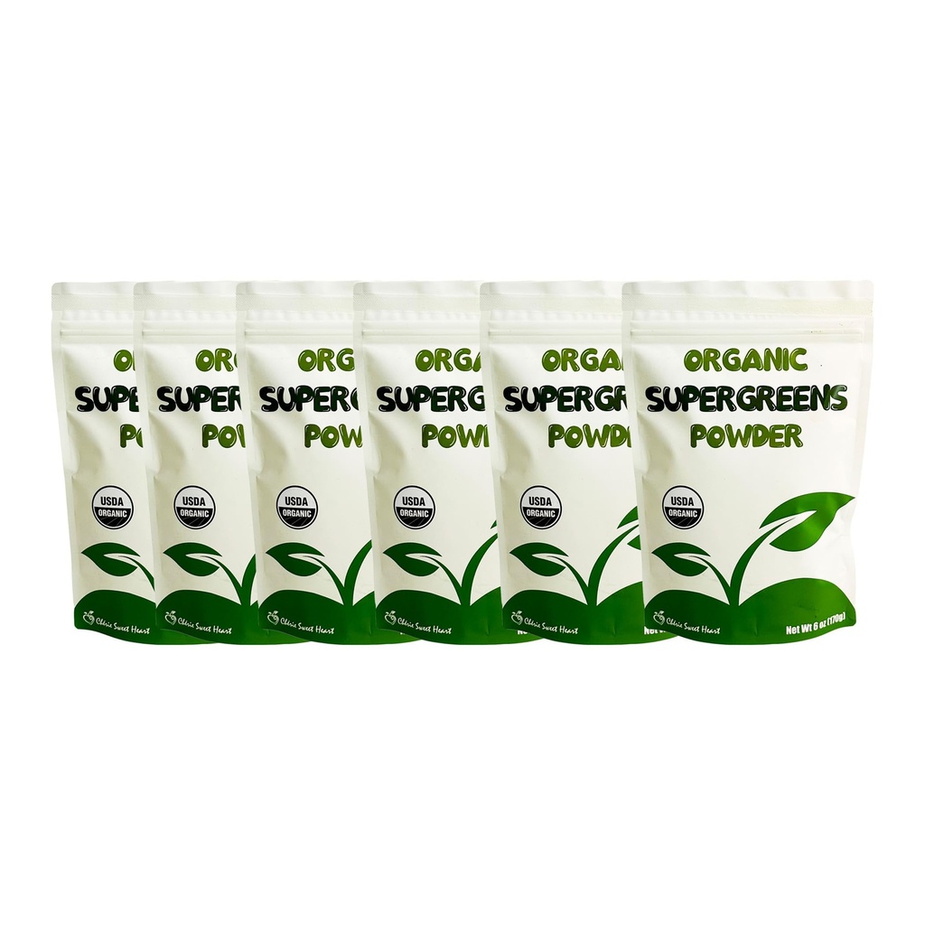 Ķiršu saldie sirds Superzaļie pulveri - Zaļie Superfood - Organic Greens pulveris Super Zaļie - Smoothie pulveris - Superfood pulveris - Zaļie pulveri - 2.25LB Super Zaļš pulveris - 204 Kalpo