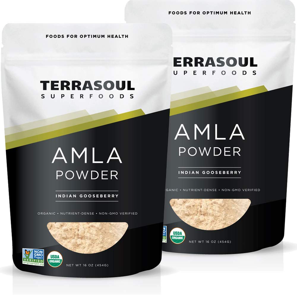 Terrasoul Superfoods Organic Amla Berry Powder (Amalaki), 2 Lbs - bagāts ar antioksidantu C vitamīns       ) Atbalsta imunitāti