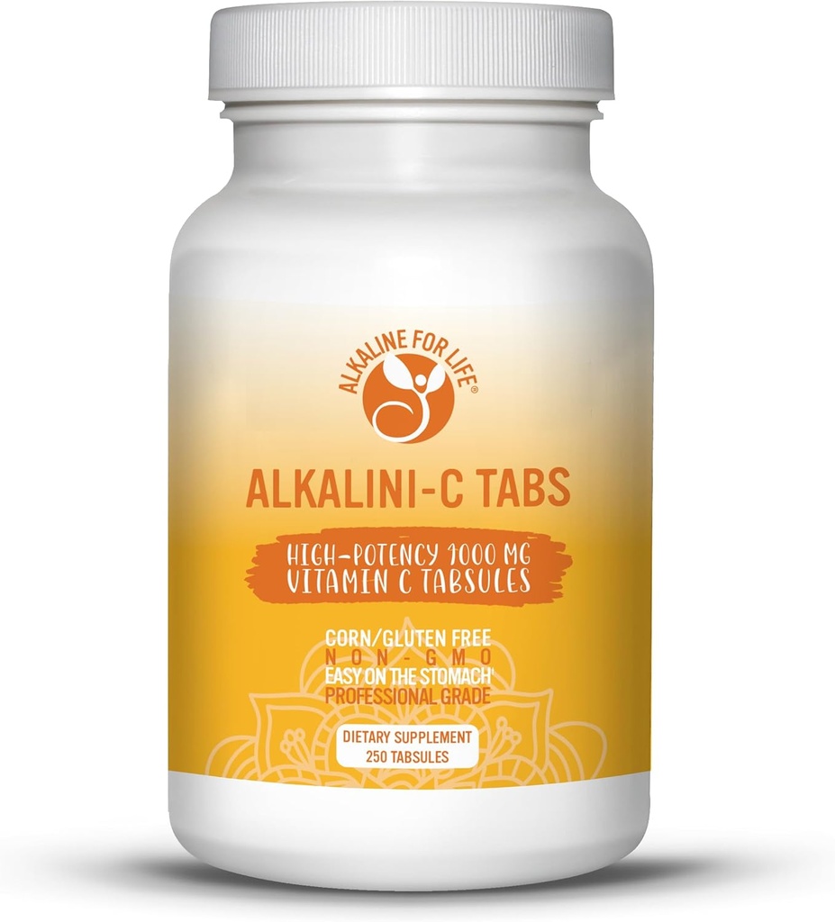 Alkalini-C tabs      ; no kukurūzas brīvie ģenētiskie organismi ; Alkalizing Nutrients Veidlapas - 1000 MG uz vienu cilni; ; Profesionālās C pakāpes vitamīns kā L-askorbāts NAV Askorbīnskābe - 250 tabs