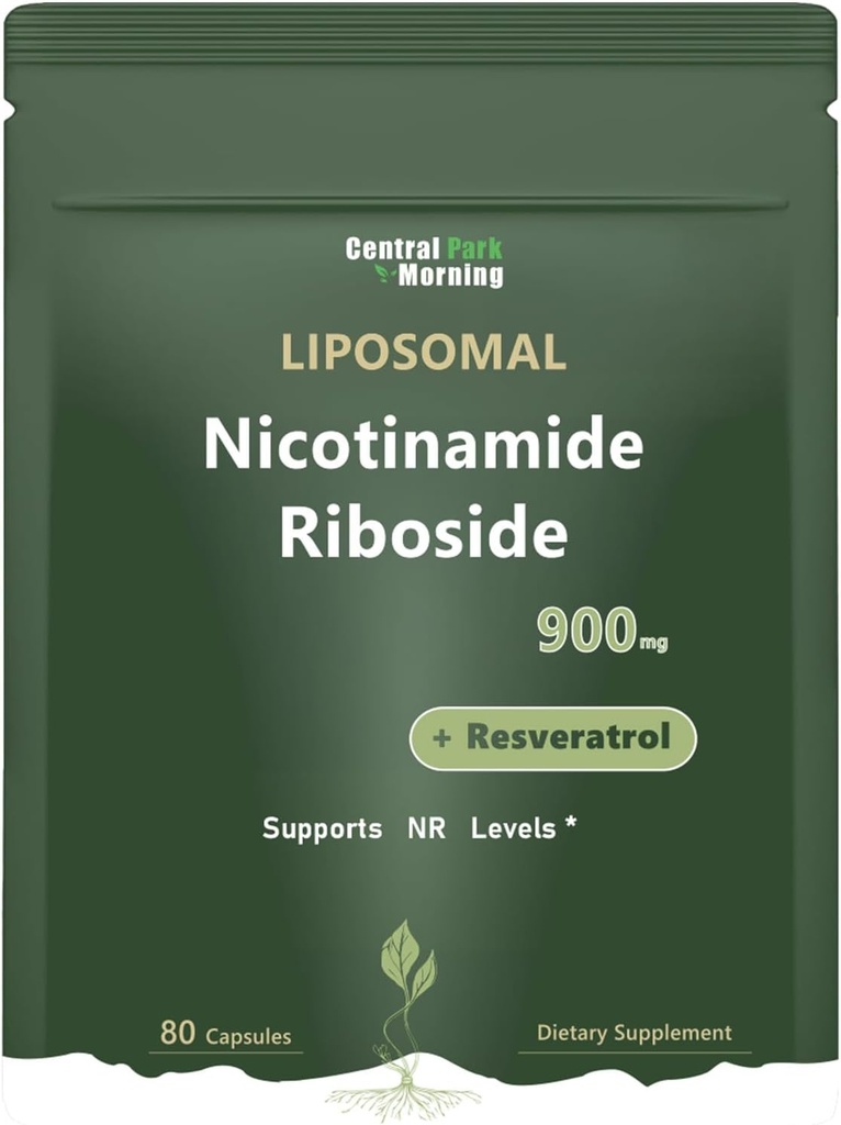 Liposomālais nikotīnamīds Riboside Papildinājums, nikotīnamīds Riboside Resveratrol 900 mg anti-Aging, Energy, 80 kapsulas,