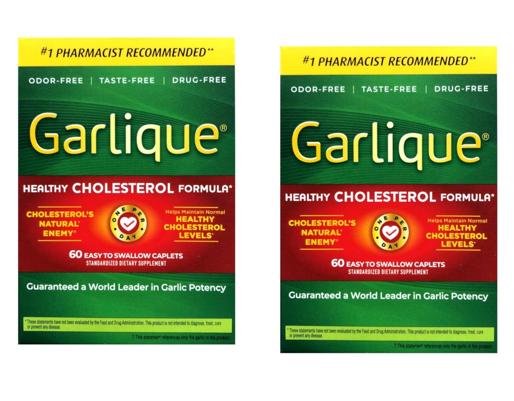 Garlique Veselīga holesterīna formula ar 5000 μg Allicin, 60 zarnās pārklātiem vāciņiem (2. iepakojums)