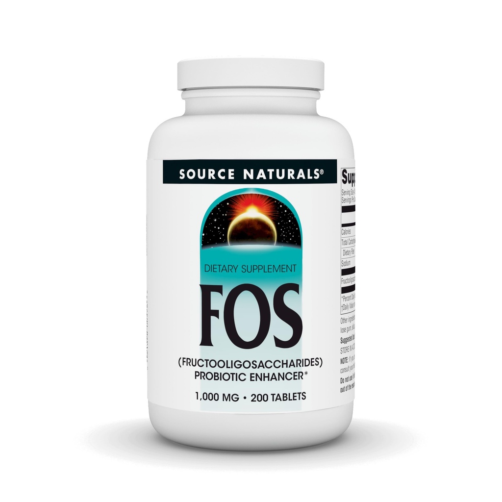 Avots Naturals FOS 1000 mg Fructooligosaharīdi Probiotikas uzlabotājs - 200 tabletes