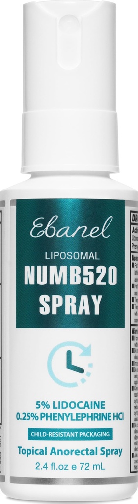 Ebanel 5% Lidokaīns Spray sāpes Relief Numb520 Burn Numbh Relief Numbing Spray ādai, Akūts Anestēzijas pēcdzemdību hemorrhoid Ārstēšana ar Fenylephrine vietēju un anorektisku lietošanu