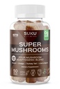 SUKU Vitamīni - Super Sēnes -Reiši Chaga, Turcija Aste & Lauvas Mane Blend Gummies for Immunity - Viegli košļājami - Ne ĢMO, lipekļa bezcukura - Espresso Decaffeinated Uzliesmojošs gumijas vitamīni, 50 Count