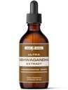 Ultra6 Uzturs Ashwagandha Liquid Drops - Organic Ashwagandha Papildinājumi ar Rhodiola Rosea Tincture - Saknes ekstrakts kokam un enerģijai - Papildinājums vīriešiem un sievietēm