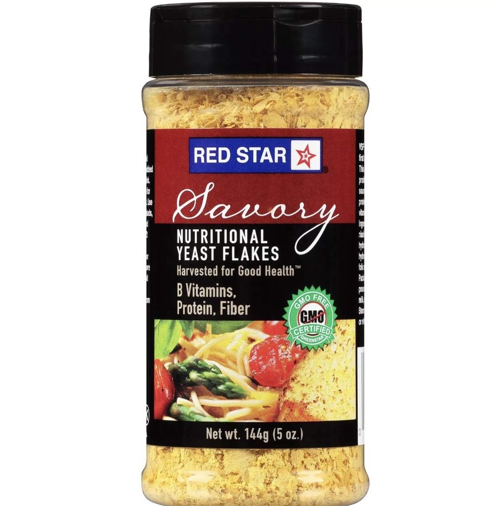 Red Star Savory Nutritional rauga pārslas 5 oz. Kratītājs (3. iepakojums)