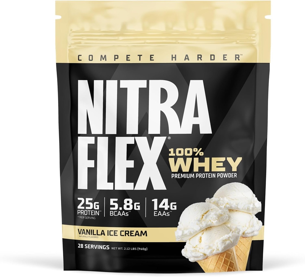 GAT SPORT Nitraflex Vanilla Sūkalas proteīns, Loaded BCAA s, EAA s, vīriešiem un sievietēm reocevery, 2 mārciņas.