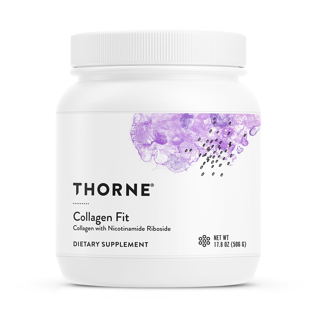 THORNE - Kolagēns Fit - Neuzliesmojošs kolagēns Peptīdi Pulveris ar nikotīnamīdu Ribosīds - 15g kolagēna peptīdi un 14g proteīns per kalpo - NSF Sertificēts sportam - 17,8 Oz - 30 Kalpo