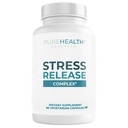 PUREHEALTH PĒTNIECĪBA Stresa Release Complex - Mood atbalsta papildinājums sievietēm un vīriešiem - palīdz ar neregulāru stresu un relaksāciju - ar Ashwagandha, L Theanine, Lemon Balm, Niacin & More - 90 kapsulas