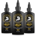 Bossman Jelly Beard Oil vīriešiem - 3 Pack (12 oz kopā, zelta smarža) – Mīkstina, Mitrina un nosacījumi ar dabas sastāvdaļām