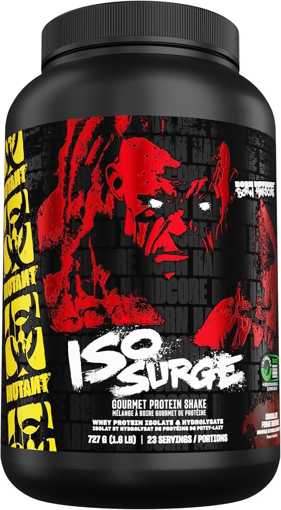 Mutant ISO Surge Sūkalu olbaltumvielu pulveris Acts ātri palīdzēt atgūt, Build Muskuļi, Bulk un stiprums, 1.6 £ - Šokolādes Fudge Brownie