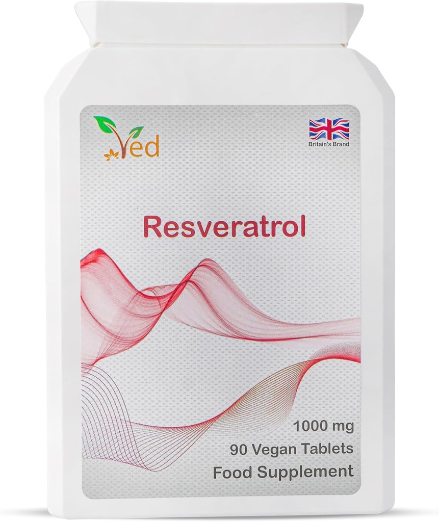 Ved RESVERATROL 1000 mg 90 tabletes, spēcīgi antioksidanti un, veicina anti-Aging, sirds un asinsvadu atbalsts, 90 dienu piegādes pudelē.