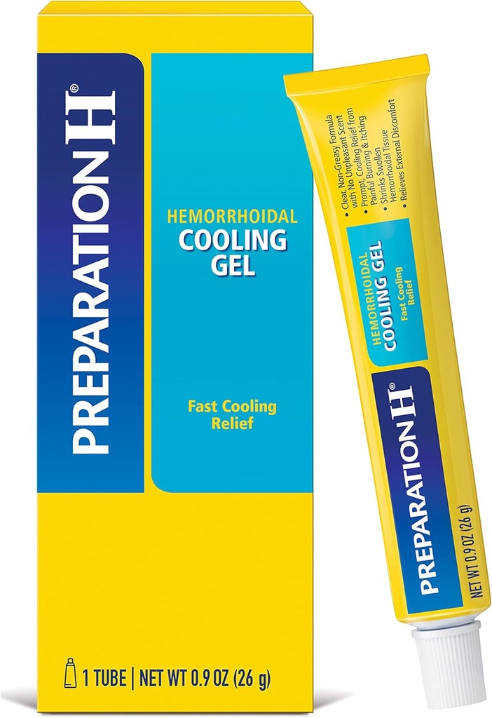 H hemorrhoid dzesēšanas gels ar alveju ātrai diskomforta mazināšanai - 0,9 Oz Tūba