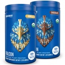 BIRDMAN Falcon Vegan Protein pulveris Organisks, Stevia un bez cukura, augu bāzes, zema Carb, bez piena, Keto, non Shey, probiotikas, pīļu proteīns ”Kombinēt iepakojumā: Vanilla un šokolādes Flavors - 20 Kalpo katru