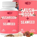 Sēņu komplekss zem mēles, 18-in-1 Sēņu papildinājums, Lauvas Mane, Reishi, Turcija Taile & More - Smadzeņu piedevas atmiņai un fokusam, Atmiņas bagātinātāji, Enerģija, Mood, Immunity, 60 tabletes
