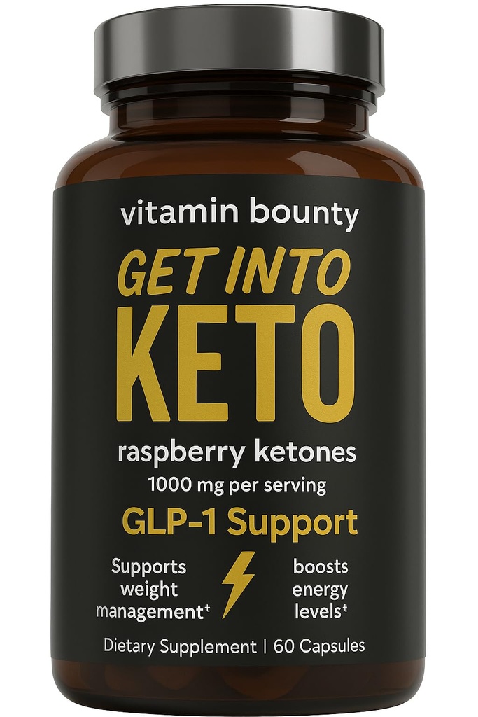 Vitamīns Bounty Premium aveņu ketonu papildinājums - Keto tabletes svara zudums - veicina ketoze un vielmaiņas atbalsts - Keto Diēta atbalsts - Enerģijas Boost sievietēm un vīriešiem - 60 kapsulas