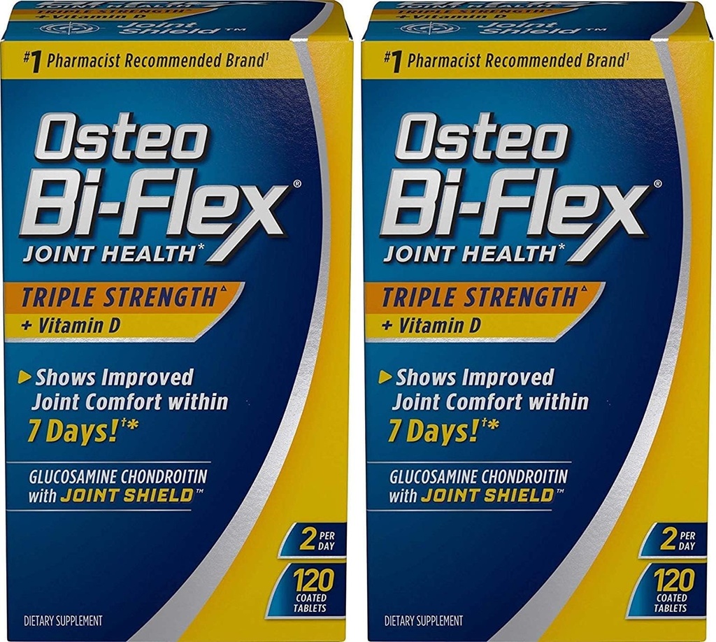 Osteo Bi- Flex Triple Stiprums ar D vitamīnu, 120 apvalkotās tabletes (2. iepakojums)