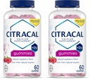 CITRACAL kalcija papildinājums Gumijas, košļājamās kalcija ar vitamīnu D3, atbalsta kaulu veselību, kalcija košļājamās gumijas laikmets 12+, dabas aveņu Flavor, 60 Skaits (iepakojums no 2)