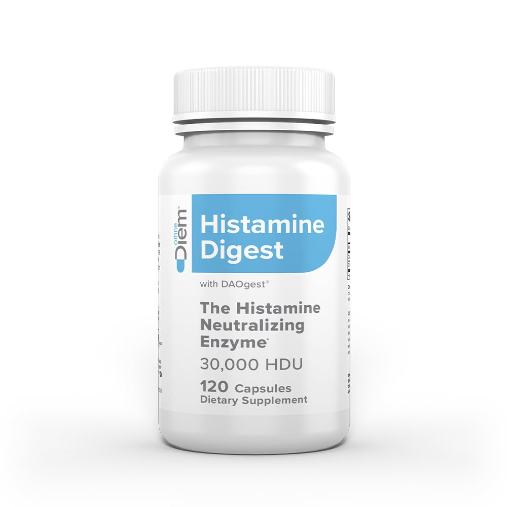 Omne Diem Histamīns Digest DAO 30 000 HDU - 120 Caps - Histamīns Neitralizējošais enzīmi - Atvieglo histamīna nepanesību ar diamīna oksidāzi