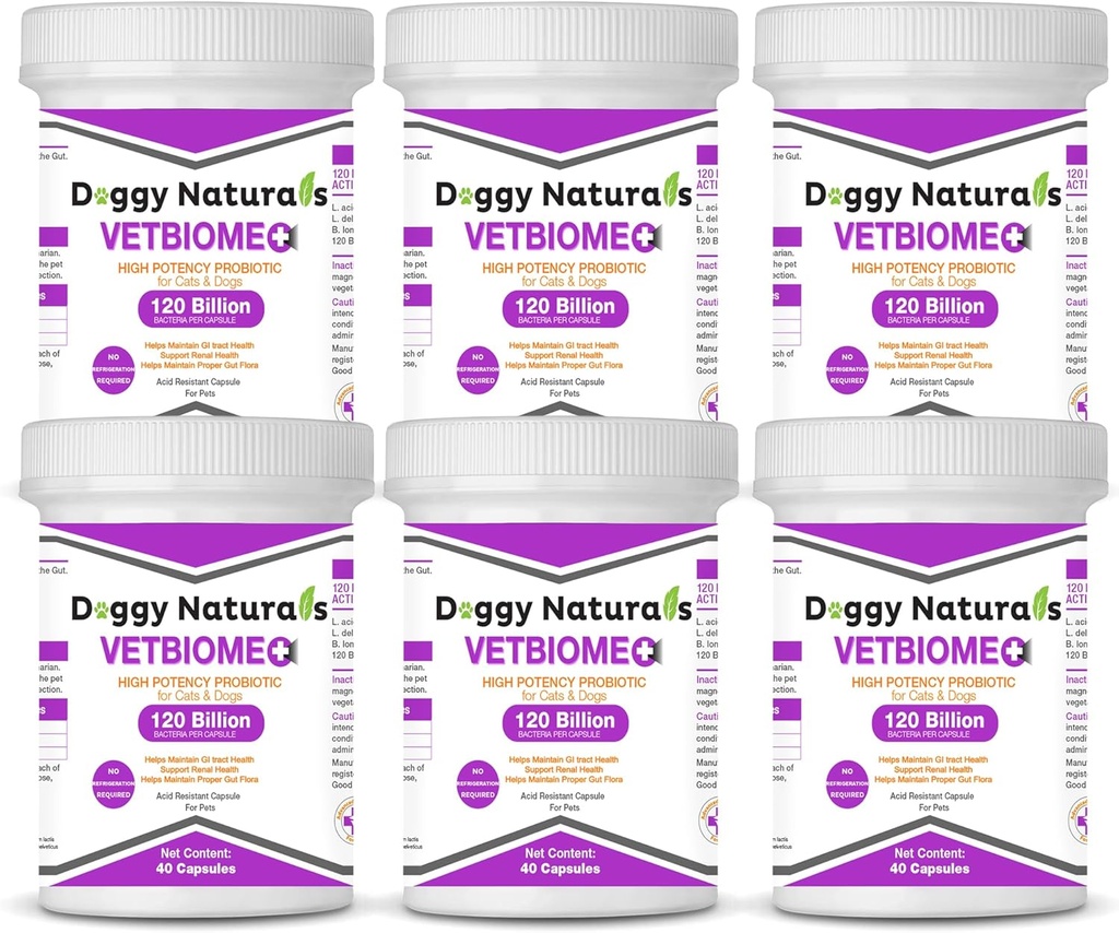 Vetbiome Plus augstas potences Probiotikas mājdzīvniekiem (240 kapsulas) Ražots ASV - NO Ledusskapis Nepieciešams !!