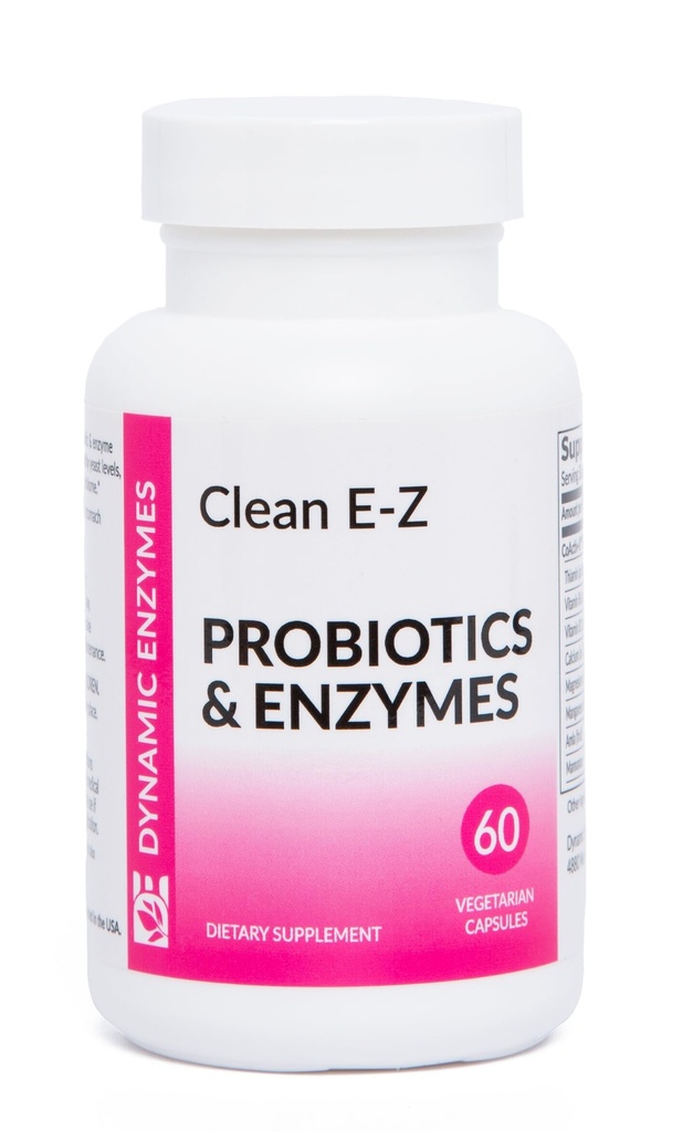 Tīra E-Z Candida - mikrofloras gut bilance, Candida tīrība, Rauga šūnu sieniņu, probiotikas un gremošanas enzīmi, GT Flora veselība 