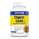 Fermentdika Digest Gold + ATPro, maksimālā stipruma enzīmu formula, 14 galvenie enzīmi, tostarp amilāze, proteāze, lipāze un laktāze, 120 kapsulas