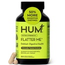 HUM Flatter Me Extra Strength Gremošanas enzīmi sievietēm, vīriešiem, Gremošanas Gut Bloating Papildinājums, Ingvers, Piparmētru Lapa, Ātras darbības Anti Bloat Tabletes Multienzīms uzpūšanai, 60 kapsulas