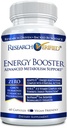 Pētījumi Verified Energy Booster - Dabas enerģijas atbalsts - 60 kapsulas - Kofeīns bez - B Vitamīni un adaptogēni - 1 mēnesis piegādes