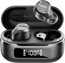 TOZO NC9 Hybrid Active Troksnis Atcelt Bezvadu Earbuds, 6 Mics ENC Clear Call, IPX8 Ūdensdrošs, Ausu Bluetooth 5.3 Austiņas Stereo Bass Ausu Buds 59H Atskaņošanas laiks ar LED displeju 32 EQ, izmantojot APP