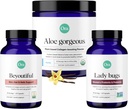 Ora Organic Vegan kolagēns, probiotikas, prebiotikas & beYouTiful Bandle: Aloe Vera - Vanilla Flavor, 20 Servējumi + 60 Vegan Probiotiskās kapsulas + matu, ādas un nagu atbalsts, 60 Vegan kapsulas