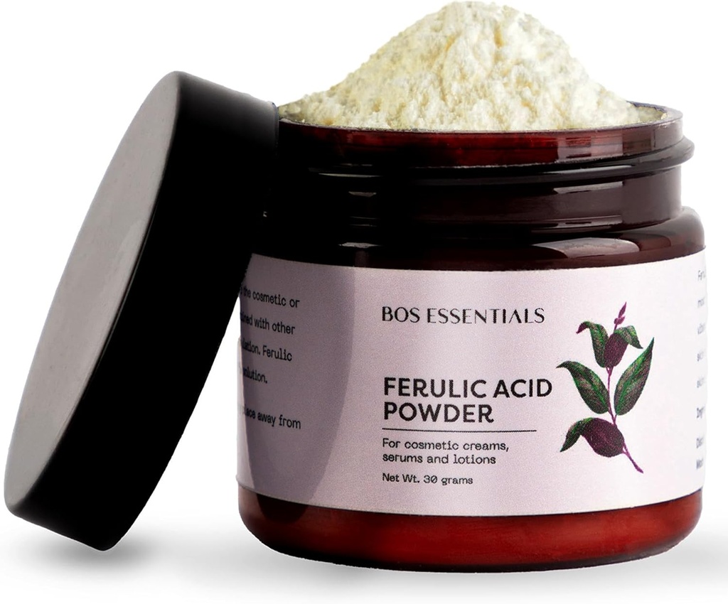 Pure Ferulīnskābes pulveris -"Nostabilizē C vitamīnu -" izmantošanai DIY krēmos un serumos