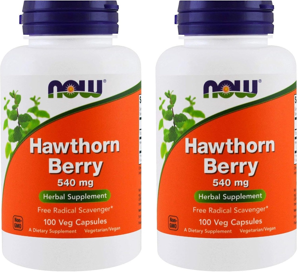 NOW Foods Hawthorn Berry 540 mg, 100 Veg kapsulas (2. iepakojums)