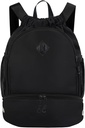 Zīmēšanas mugursoma Gym Mugursoma ar kurpju iecirkni vīriešiem Sieviešu stīgu sporta soma ar Wet Pocket Cinch Swim Beach Bag, Black (apjomu gaida)