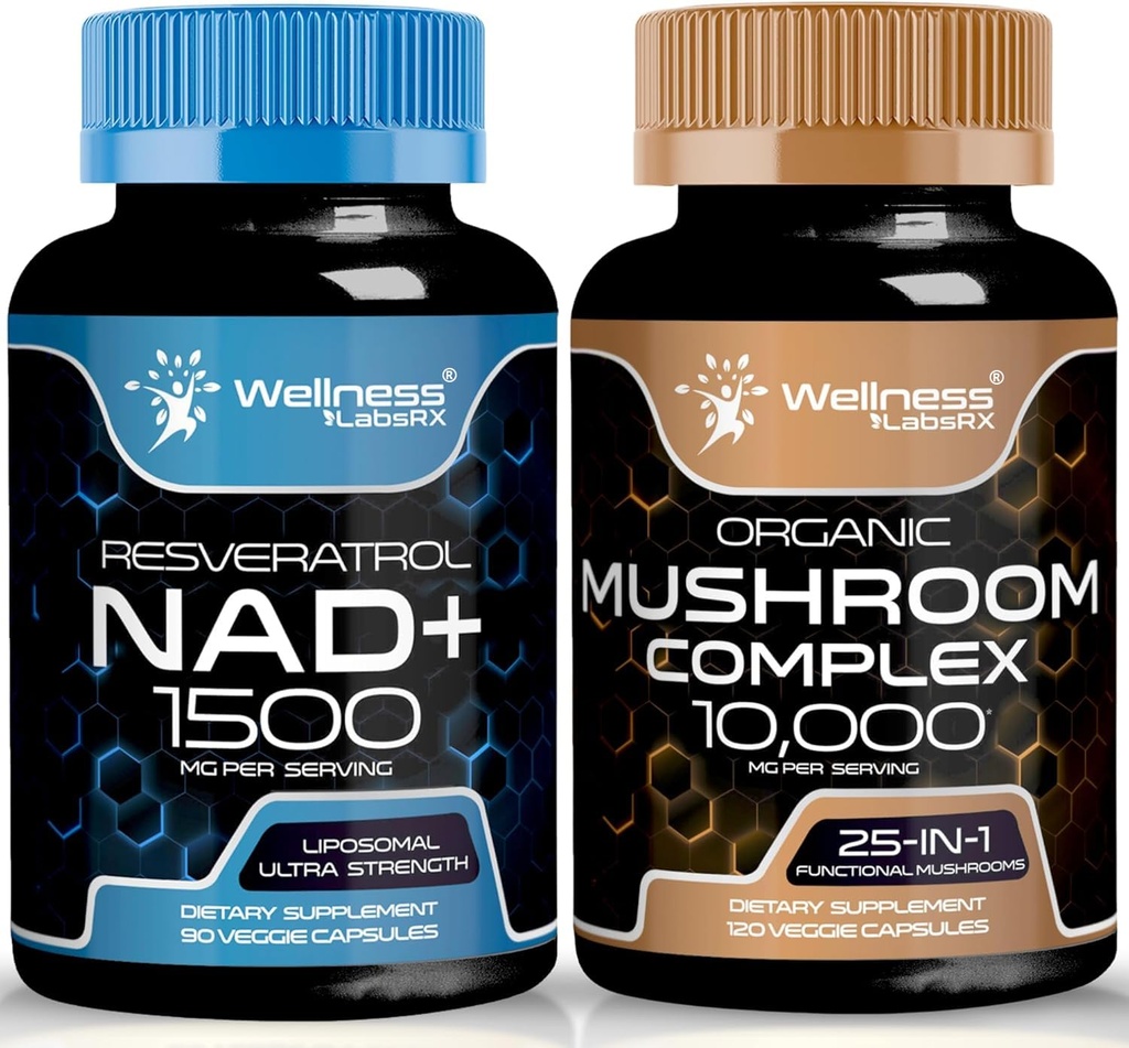 WELLESS LABSRX NAD papildinājums, 1500mg - Liposomālā NAD+ Papildinājums ar Resveratrol 