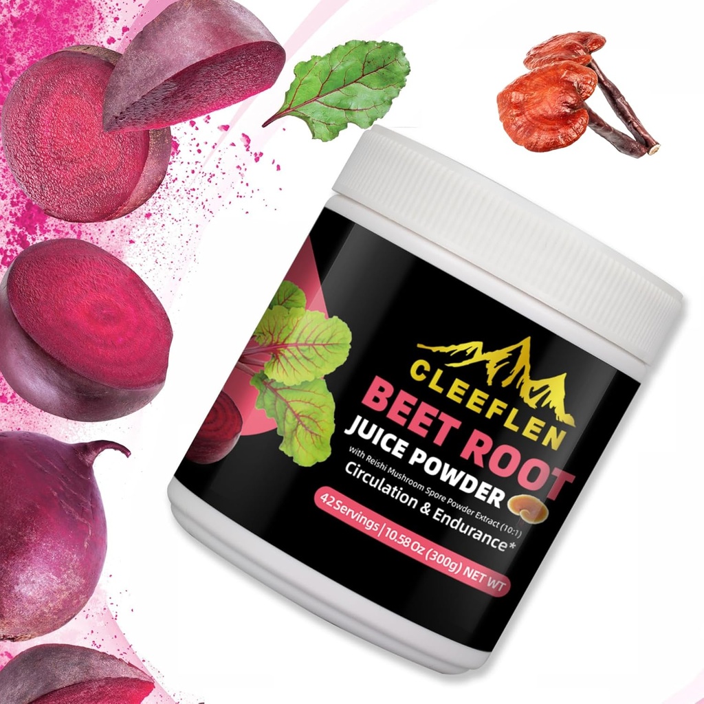 Generic CLEFLEN Organic Beetroot Powder: bezcukura, ļoti koncentrēts papildinājums ideāli piemērots kultūrisms, cirkulācija, un izturība, pildīts ar superfood priekšrocības