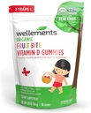 Wellements Organic Fruit Bite Vitamīns D Gummies 