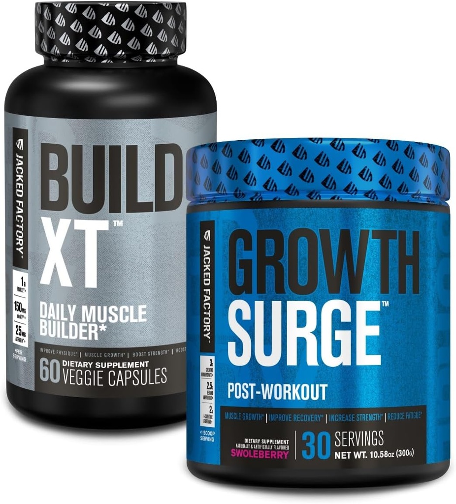 Jacked Factory Build-XT Daily Muskuļu Builder Papildinājums, Augšanas Tīrīšana pēc Workout Atgūšana un muskuļu augšanu