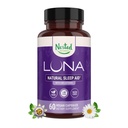 Nešķīstošas dabas Luna miega līdzeklis - ne-Habit Forming dabas miega tabletes pieaugušajiem ar dabiski iegūtām sastāvdaļām - Baldriāna saknes, melatonīns, kumelītes, citrona balzams un vairāk - 60 Vegan kapsulas