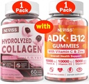NEVISS 1Pack Hidrolizēti kolagēni Gumijas + 1Pack vitamīns ADK ar B12 Gumijas