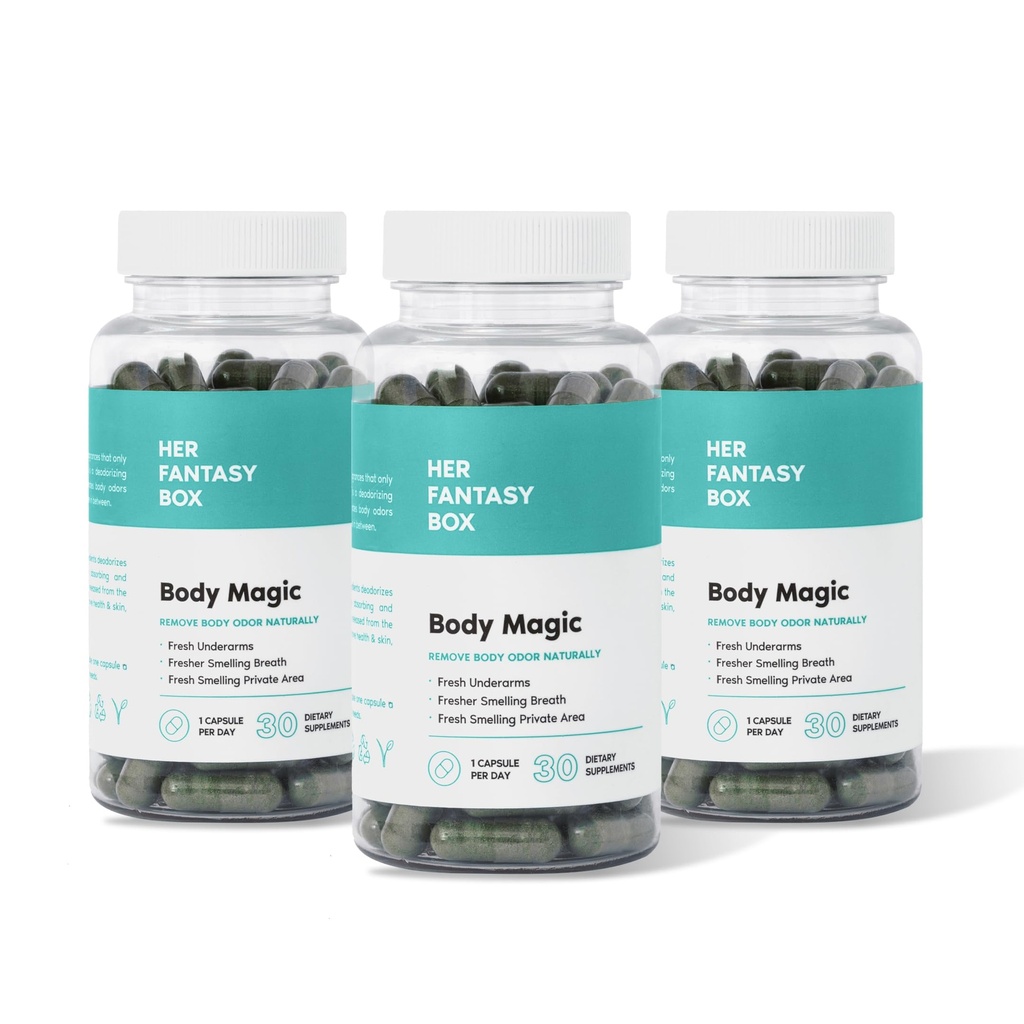 Viņas Fantasy Box - Organic Magic -- Chlorophyll Pill for Feminine Odor - 3 iepakojums