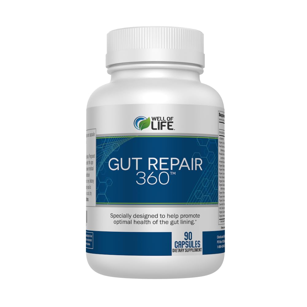 Gut Remonts 360: Dabīgs Formulējums radīts no laboratorijas - Pure Essence Organic Kapsulas Non-GMO Gluten-free Soy-free Dairy-free ASV Ražots - atbalstot Jūsu veselīga Gut