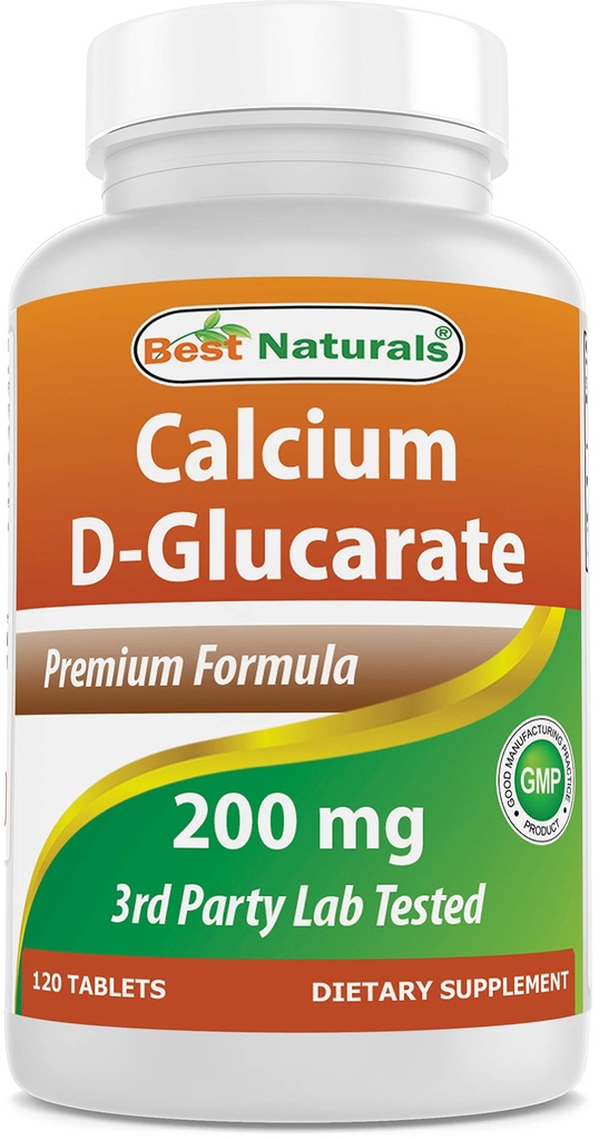 Labākā dabas Kalcija D-Glucarate 200 mg 120 tabletes