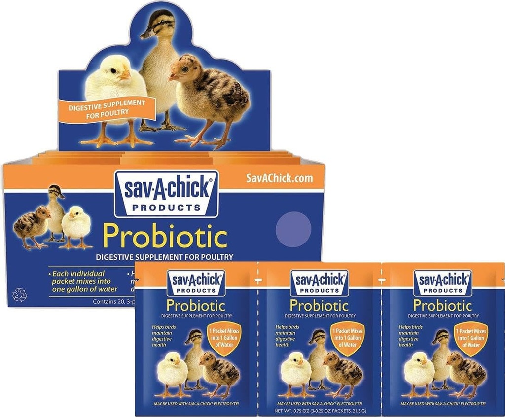 Sav-A-Chick Probiotic 3 paketes .17oz