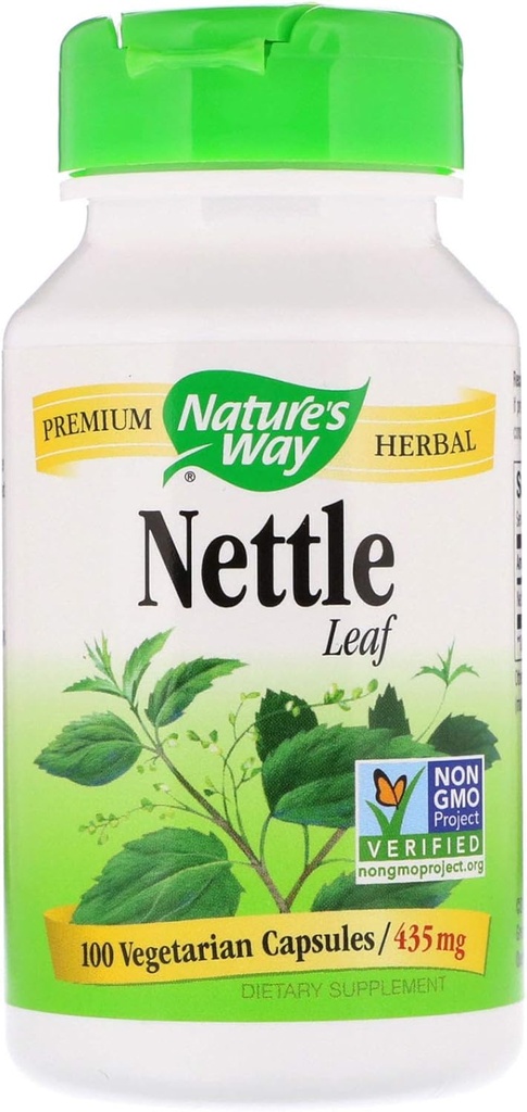Dabas ceļš Nattle Leaf 435 mg, TRU-ID Certified, Non-GMO Project, Veģetārs, 100 Count, Pack of 2