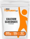 BulkSupplements.com Kalcija glikonāta pulveris - kalcija papildinājums, viegli absorbējas - bez iekaisuma un lipekļa, 600 mg uz vienu Kalpotāju, 100g (3.5 oz) (1. iepakojuma)