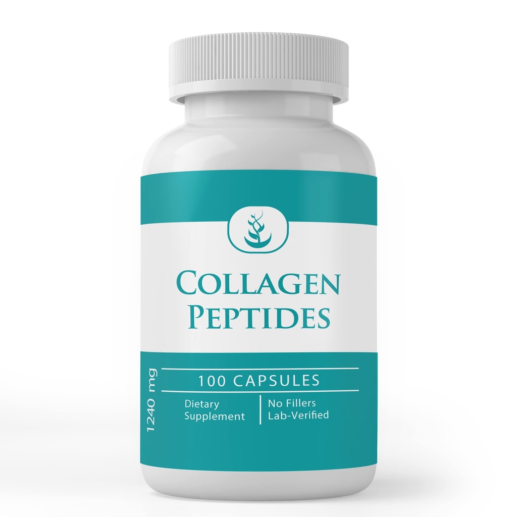 Pure Original Sastāvdaļas Kolagēna peptīds (100 kapsulas) Tīrs, bez piedevām vai pildvielām, Lab Verified