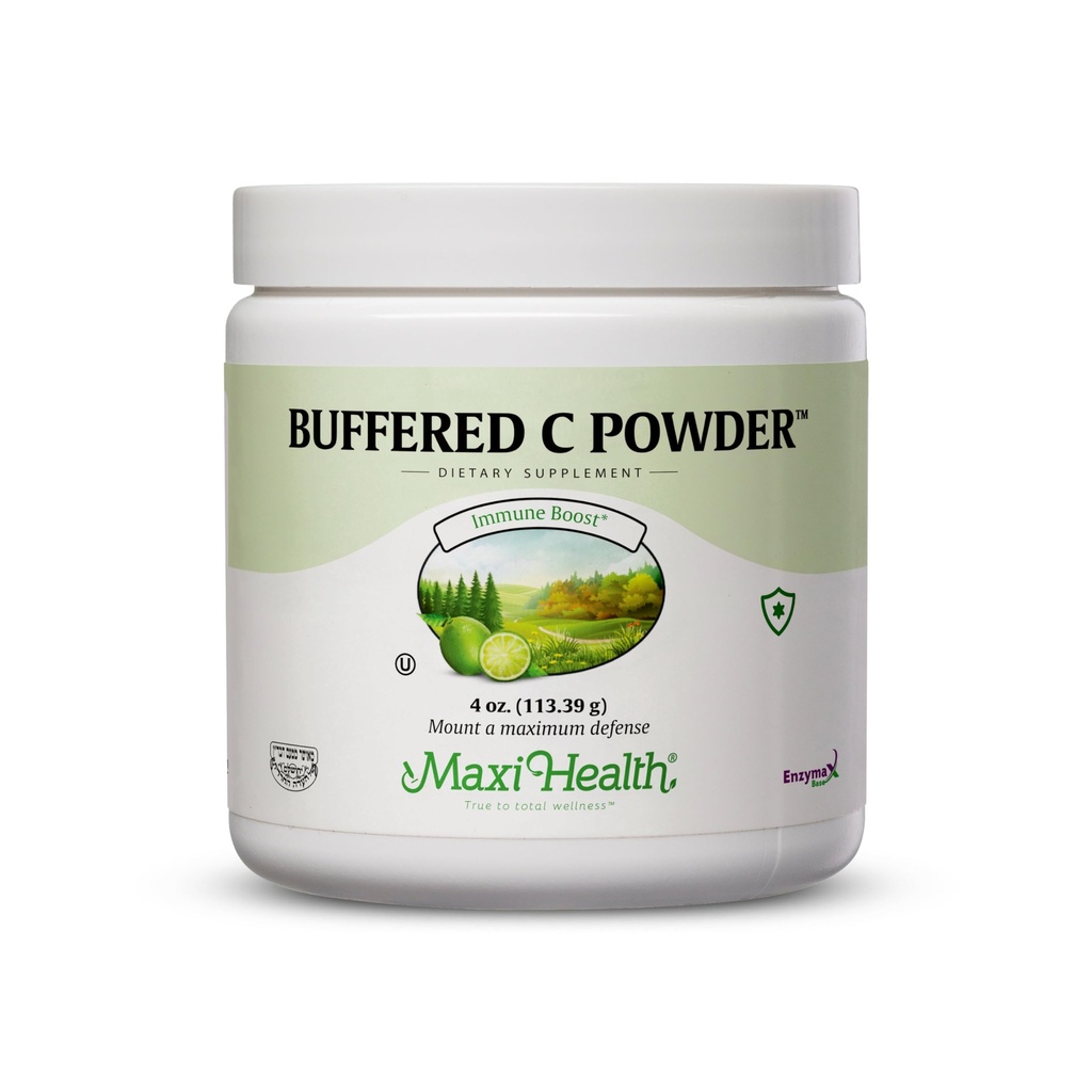 Maxi Health Bufered C vitamīna pulveris - augsts potences līmenis - 800 mg - imūnā veselība - 4 Ounces - Kosher